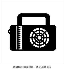 radio vector icon, with white background