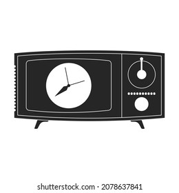Radio vector icon.Black vector icon isolated on white background radio.