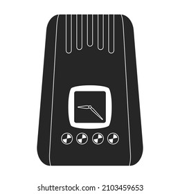 Icono de vector de radio.Icono de vector negro aislado en radio de fondo blanco.