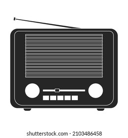 Radio vector icon.Black vector icon isolated on white background radio.