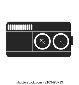Radio vector icon.Black vector icon isolated on white background radio.