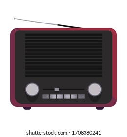 Radio vector icon.Cartoon vector icon isolated on white background radio.