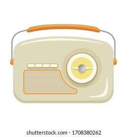 Icono vectorial de radio.Icono vectorial de caricatura aislado en la radio de fondo blanco.