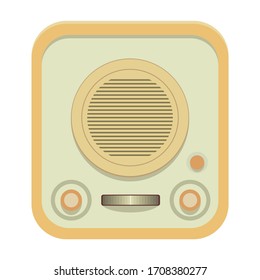 Radio vector icon.Cartoon vector icon isolated on white background radio.