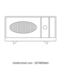 Radio vector icon.Outline vector icon isolated on white background radio.