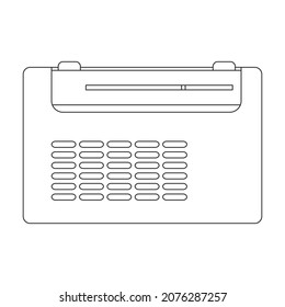 Radio vector icon.Outline vector icon isolated on white background radio.