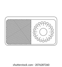 Radio vector icon.Outline vector icon isolated on white background radio.