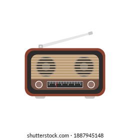 Ilustración vectorial de radio. Ilustración de radio antigua