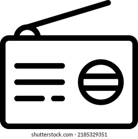radio Vector illustration on a transparent background.Premium quality symmbols.Stroke vector icons for concept and graphic design.