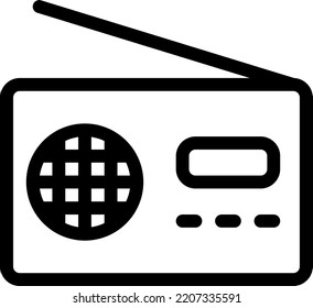 radio Vector illustration on a transparent background.Premium quality symmbols.Stroke vector icons for concept and graphic design.