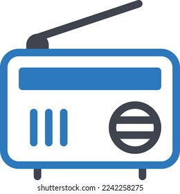 radio Vector illustration on a transparent background. Premium quality symmbols. Glyphs vector icons for concept and graphic design.