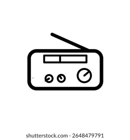 Icono único de Ilustración vectorial de radio