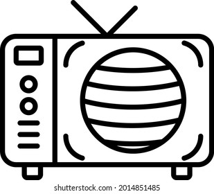 Radio Vector Line Icon Design
