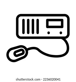 Diseño de iconos de la línea del vector de radio