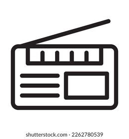 Diseño de iconos de la línea del vector de radio