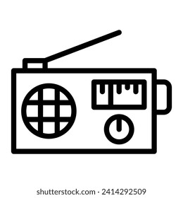 Radio Vector Line Icon Design