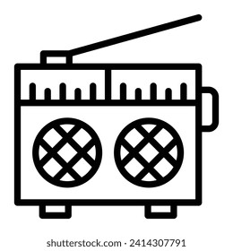 Radio Vector Line Icon Design