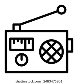 Radio Vector Line Icon Design