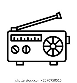 Radio Vector Line Icon Design