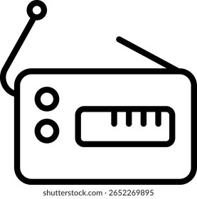 Radio Vector Line Icon Design