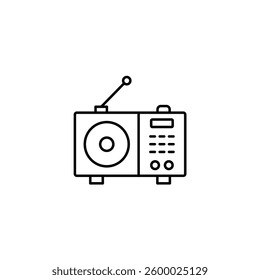 Radio vector line icon icons design