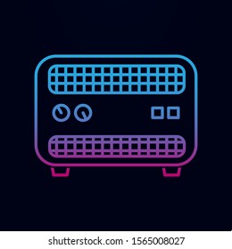 Radio vector nolan icon. Simple thin line, outline vector of household icons for ui and ux, website or mobile application