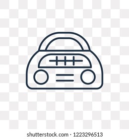Radio vector outline icon isolated on transparent background, high quality linear Radio transparency concept can be used web and mobile