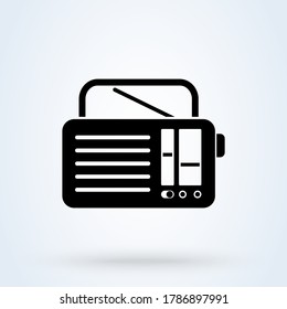 Radio. ilustración de diseño de iconos simple y moderno.