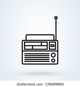 Radio. vector Simple modern icon design illustration.