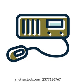 Radio Vector Thick Line Filled Dark Colors Icons For Personal And Commercial Use.
