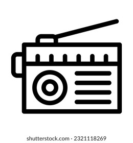 Radio Vector Thick Line Icon For Personal And Commercial Use.
