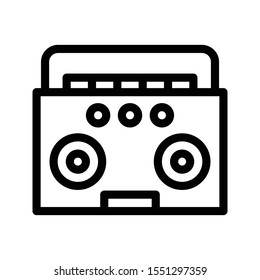 radio vector thin line icon