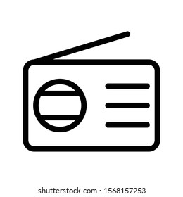 radio vector thin line icon 