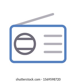 radio vector thin line icon 