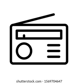 radio vector thin line icon 