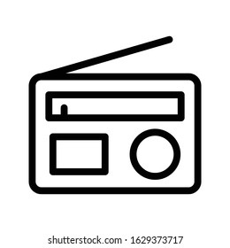 radio vector thin line icon