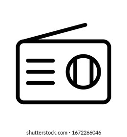 radio vector thin line icon 