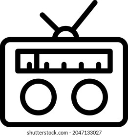 Radio vector thin line icon