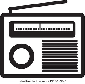 icono de línea delgada de vector de radio en fondo blanco.eps
