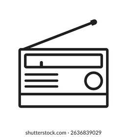 radio vector thin line icon