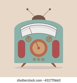 Radio vintage blue