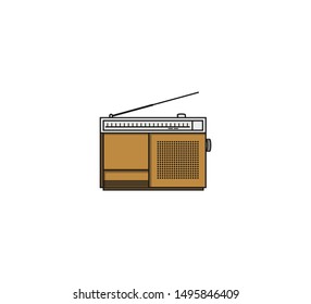 Radio vintage classic vector illustration logo icon template