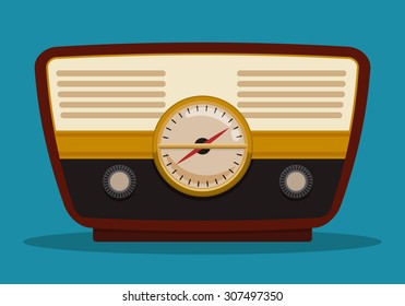 Radio vintage design, vector illustration eps 10.