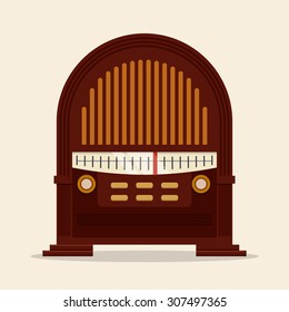 Radio vintage design, vector illustration eps 10.