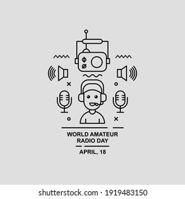 Radio vintage illustration. Easy to edit with vector file. Can use for your creative content. Especially about world amateur day campaign in this April.