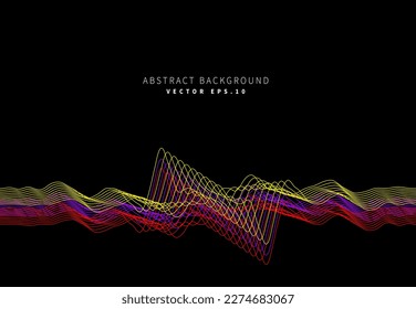 radio wave with blurry texture neonmodern art background use for advertisment poster website banner landing page product package design vector eps.