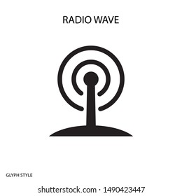 Radio wave design , icon style