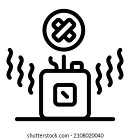 Icono de dispositivo de onda de radio. Icono del vector del dispositivo de onda de radio de contorno para diseño web aislado en fondo blanco