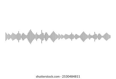 Ícone Radio Wave. Frequência de áudio de música, forma de onda de voz, sinal de rádio eletrônico, nível de volume, símbolo de faixa. Ícone do equalizador com linha da onda sonora. usado para celular.