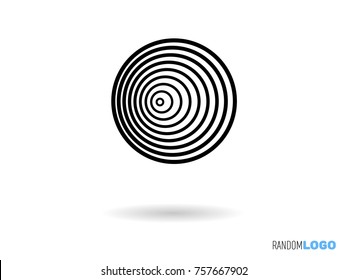 Radio wave like random logo, suitable for tech company in minimalist style